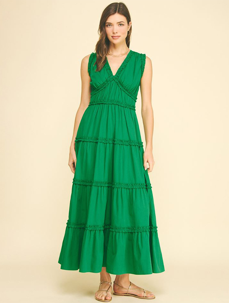 k&g maxi dresses Curvvvy Plus Size V-Neck Loose Fit Maxi Dress with Pockets