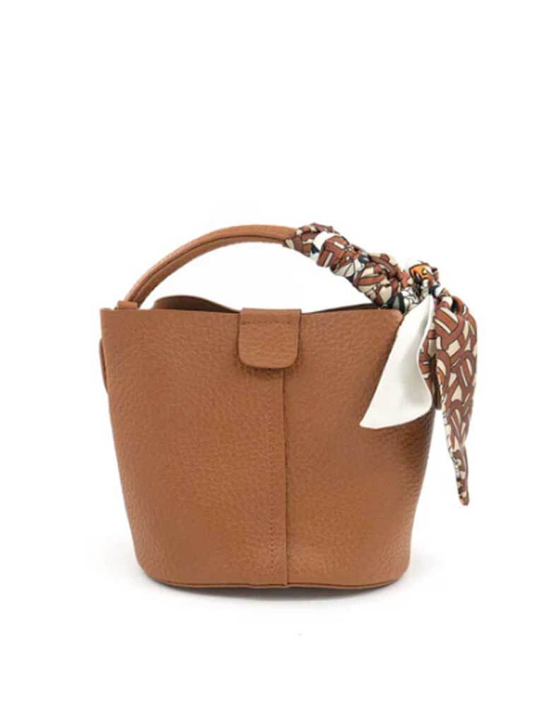 Mini Bucket Bag with Scarf