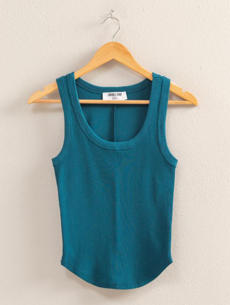 Scoop Neck Ribbed Tank Top