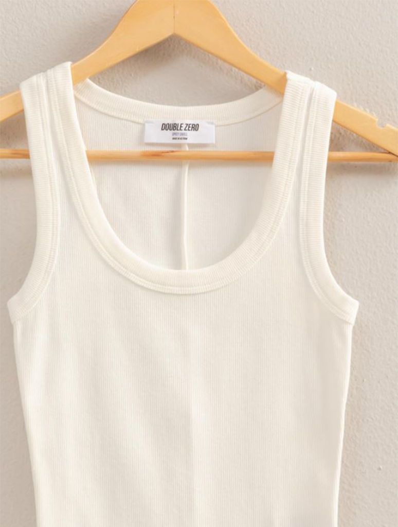 Scoop Neck Ribbed Tank Top