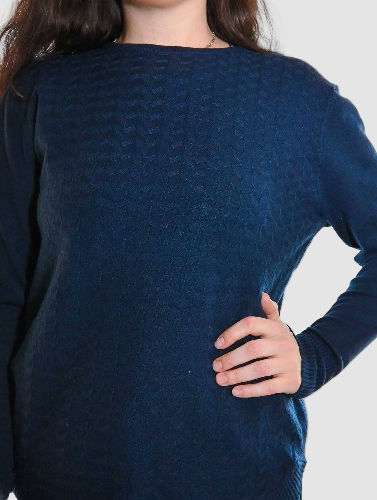 Textured Crew Neck Sweater