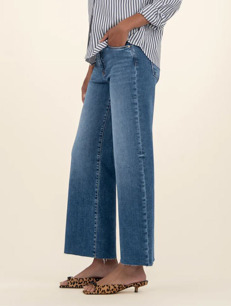 Kut from the Kloth Meg High Rise Fab Ab Wide Leg Jeans