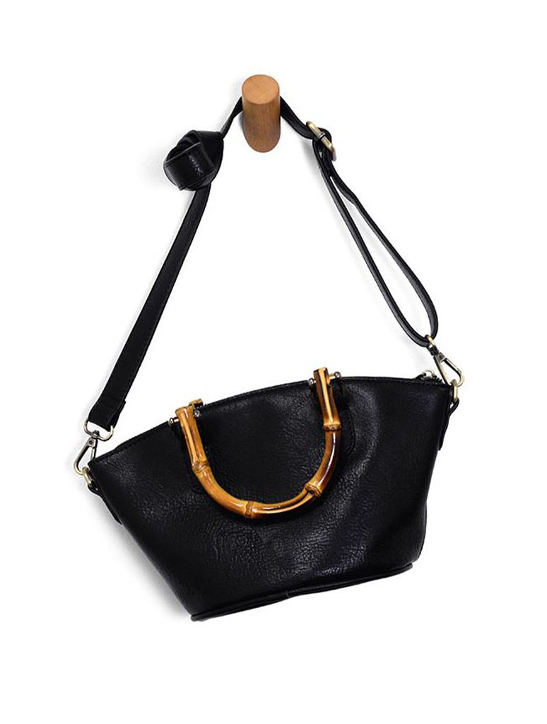 Millie Bamboo Handle Basket Crossbody