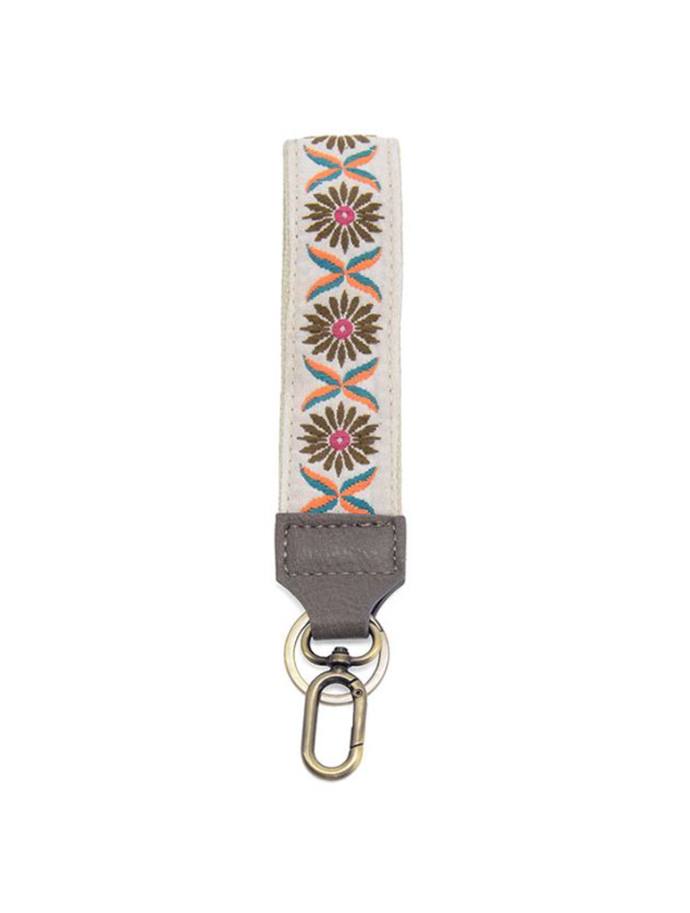 Embroidered Wristlet Keychain