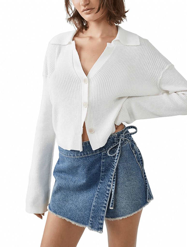 Ella Basic Crop - White