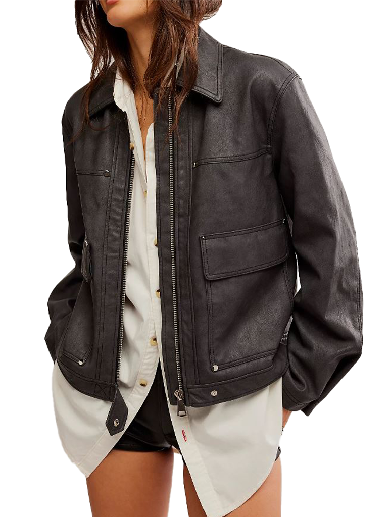 Free People Blaire Vegan Leather Jacket