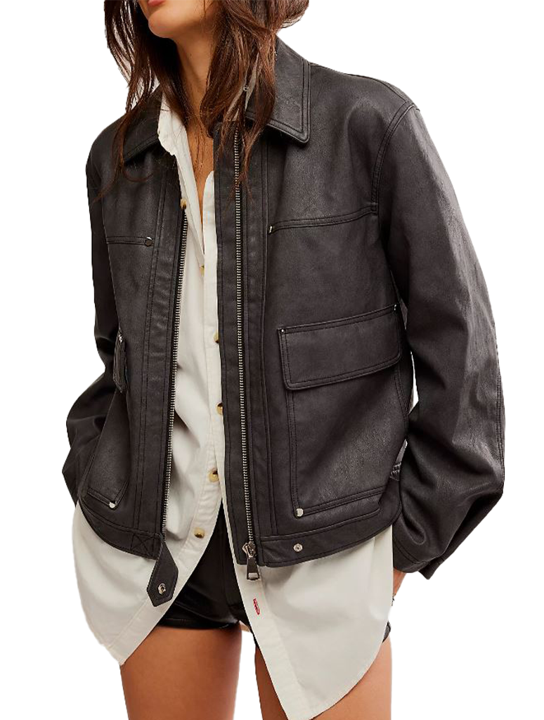 Free people monroe leather jacket best sale