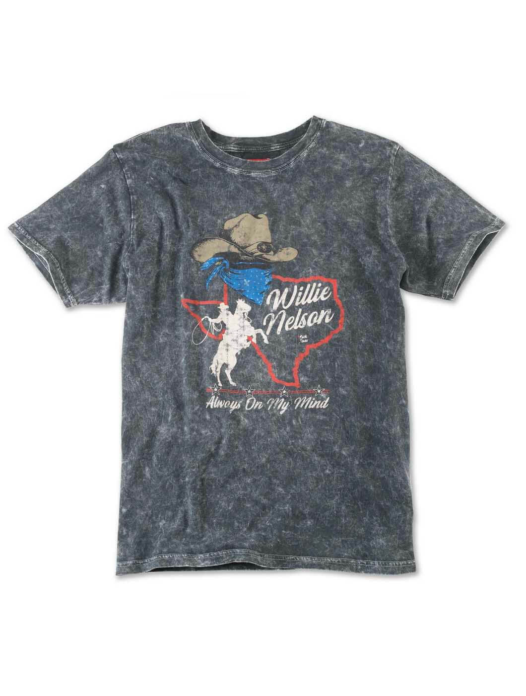 American Needle Willie Nelson Mineral Wash Tee in Black