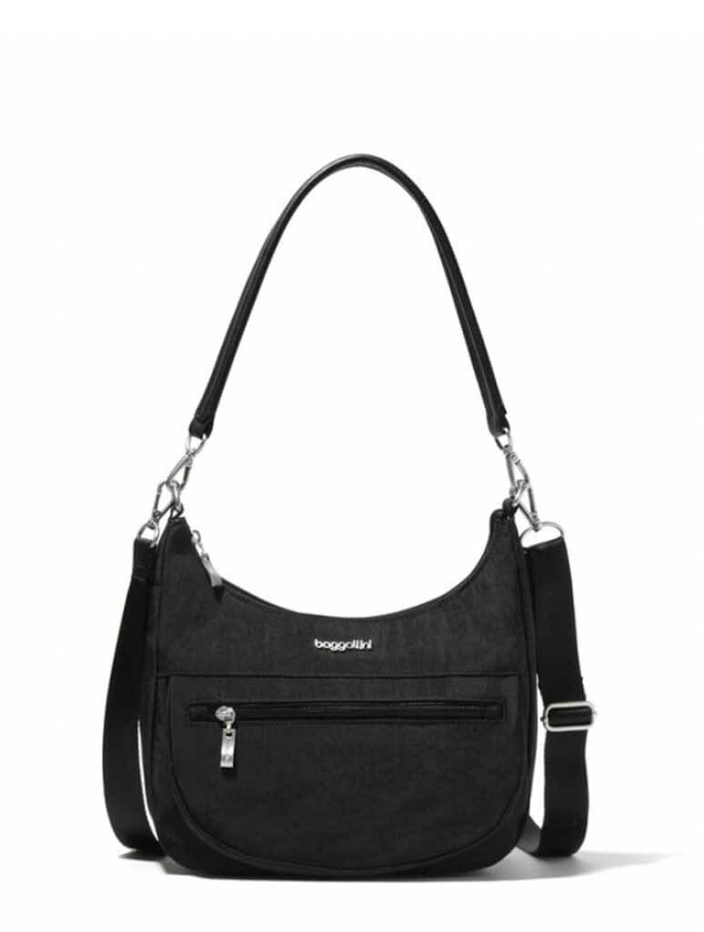  Baggallini Modern Pocket Half Moon Bag Black One Size :  Clothing, Shoes & Jewelry