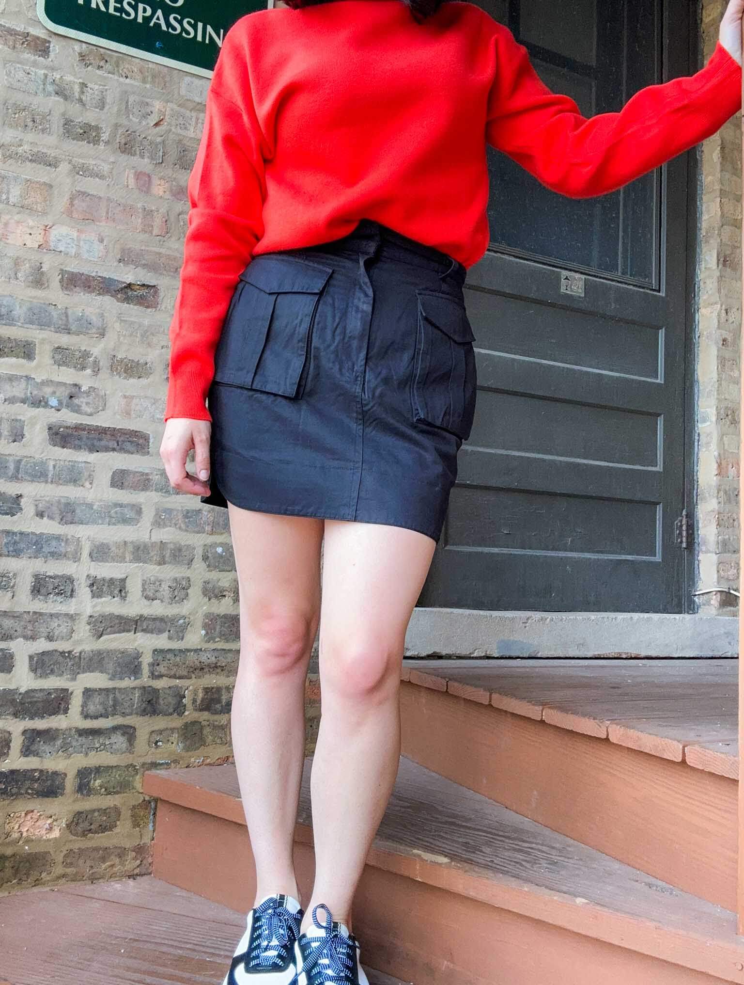 Cargo Mini Skirt in Black (Final Sale)