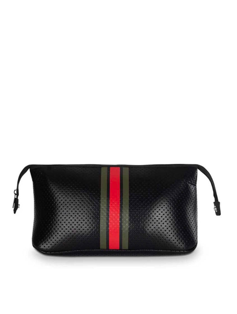 Haute Shore Kyle Bello Toiletry Case in Black/Army/Red (Final Sale)