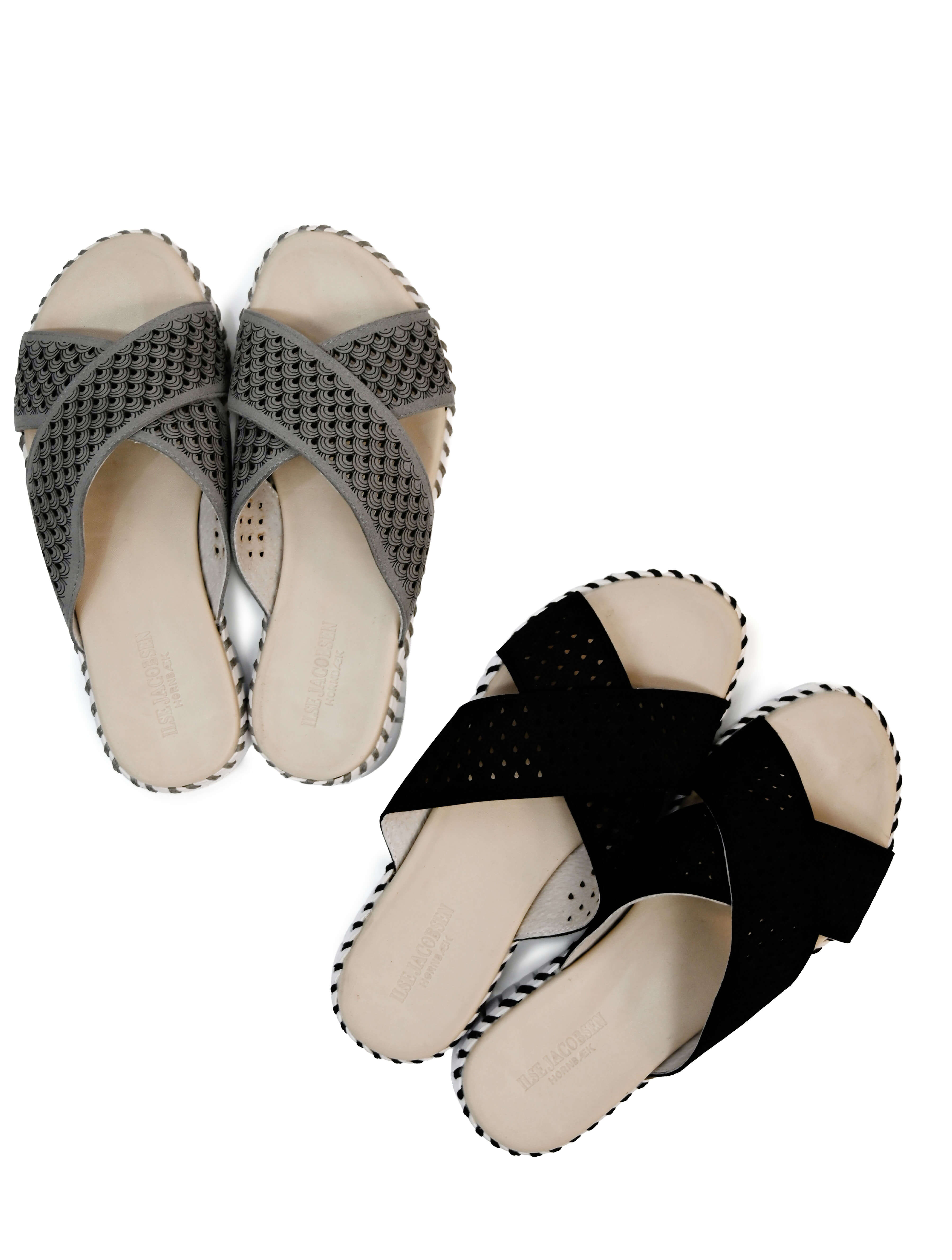 Ilse Jacobsen Tulip 1575 Perforated Open-Toe Flat Sandal (Final