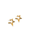 Abstract Star Earrings in Gold