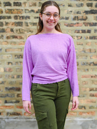 Monet Sweater in Sheer Lilac