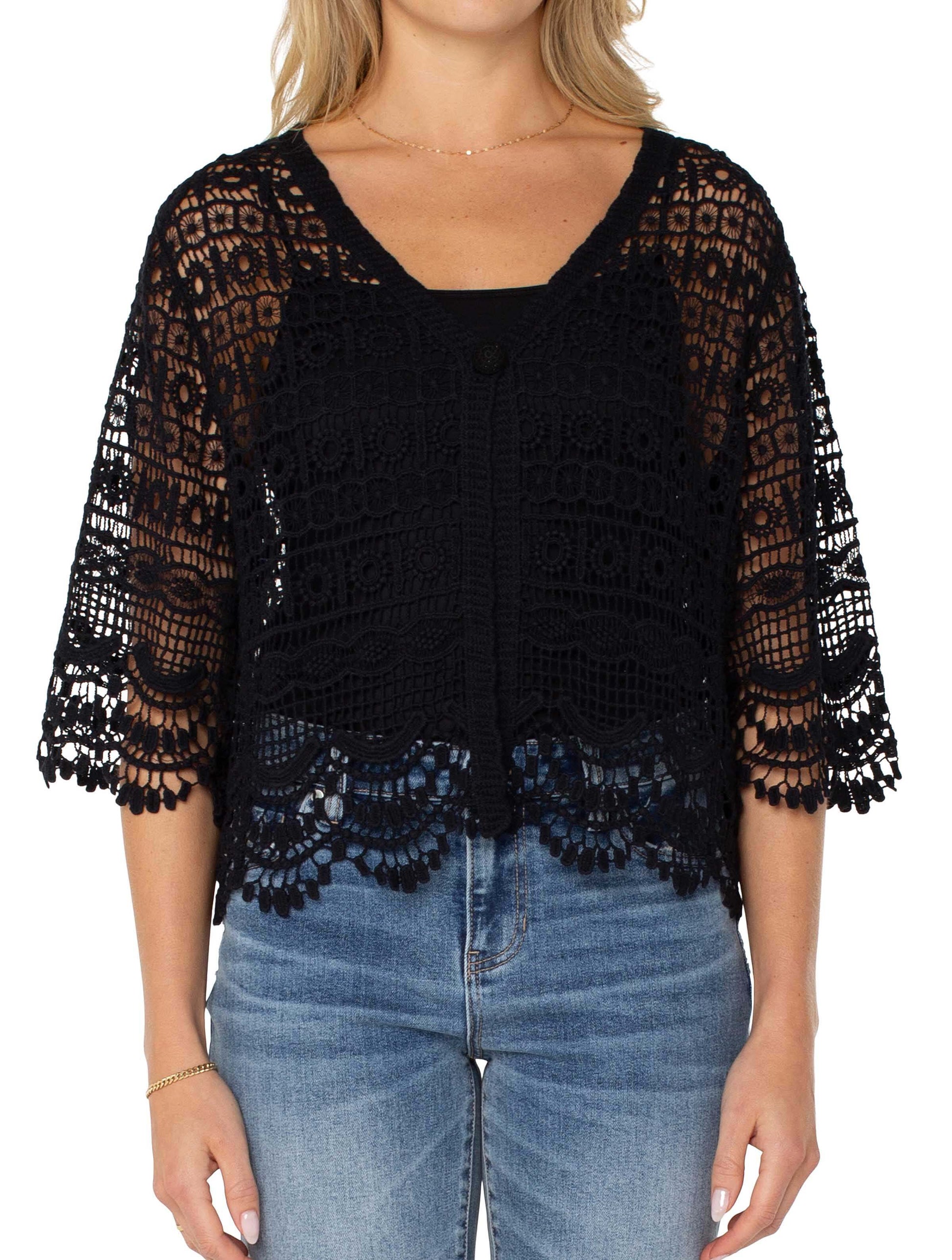 Liverpool Short Sleeve Lace Bolero