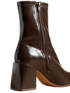 Silent D Carina Heeled Ankle Boot in Choco Crinkle Patent (Final Sale)