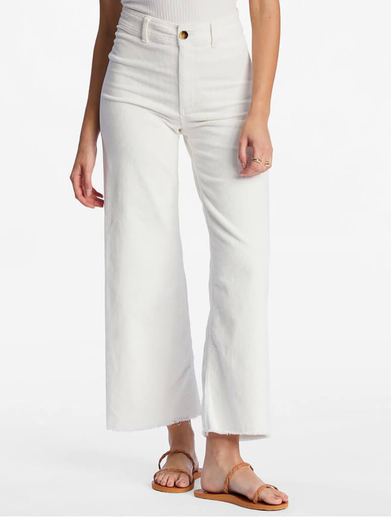 Billabong Hit A Corduroy Flare Pants - White Cap Corduroy Full Length Pants  for Women – Sand Surf Co.