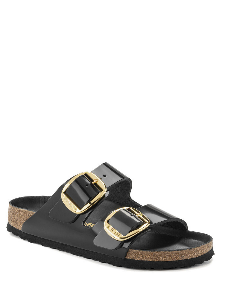 Birkenstock big buckle black patent hotsell
