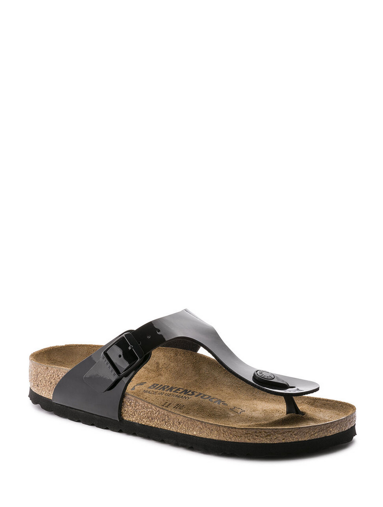 Birkenstock Gizeh Sandal in Black Patent JAYNE Boutique
