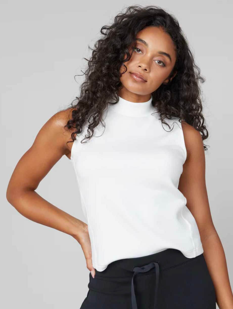 Spanx AirEssentials Mock Neck Tank in White – JAYNE Boutique
