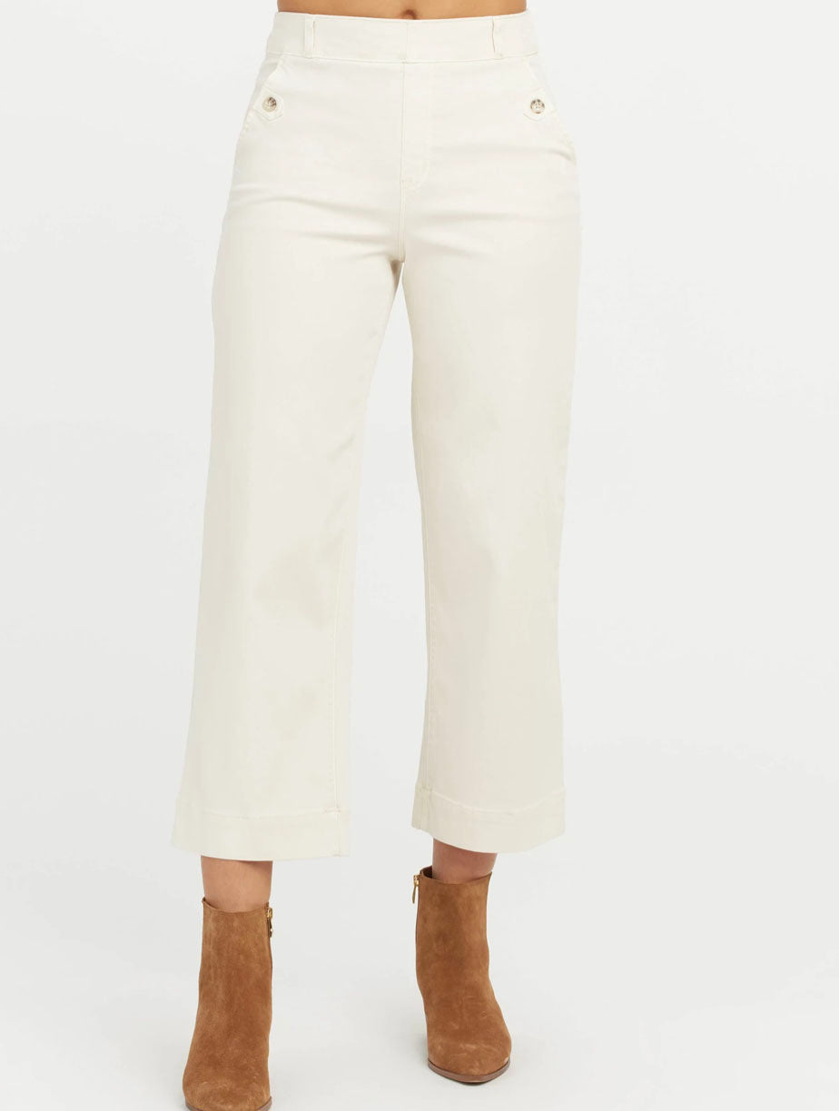 Spanx Stretch Twill Cropped Wide Leg Pant in Parchment – JAYNE Boutique
