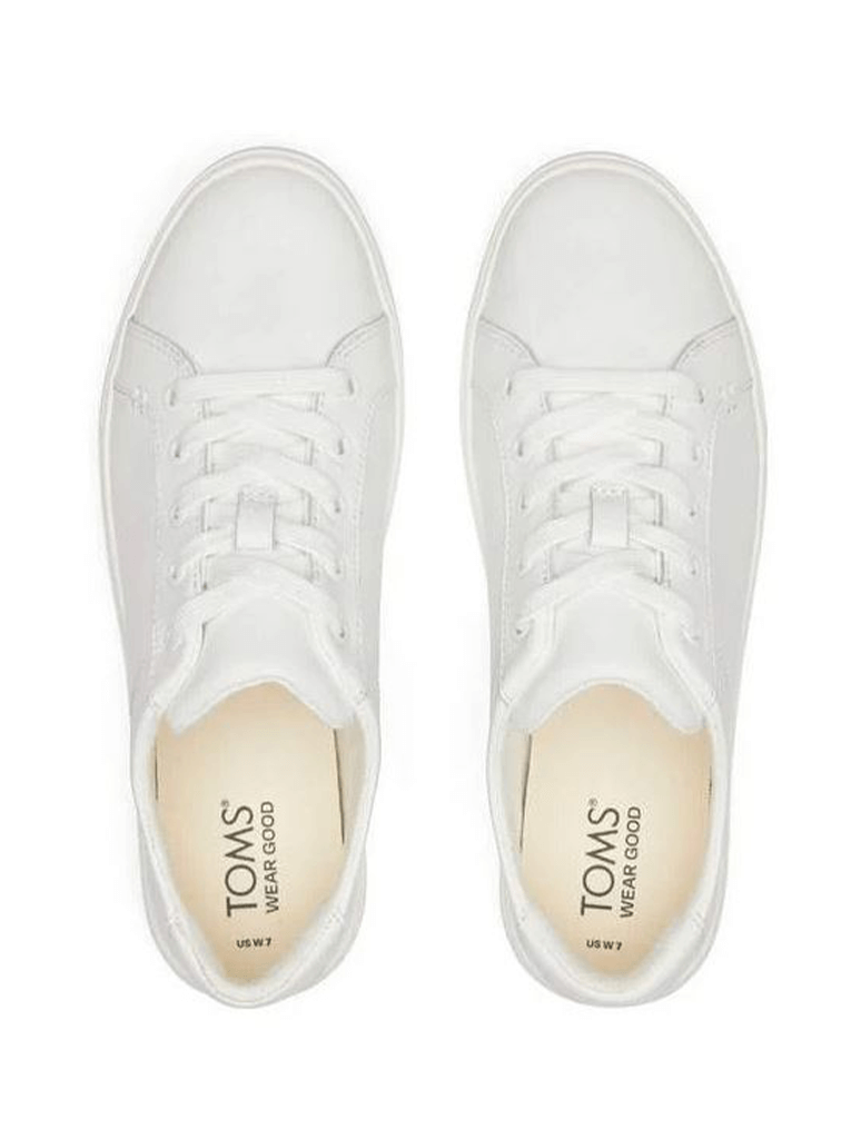 TOMS Kameron Lace-Up Sneaker in White Leather