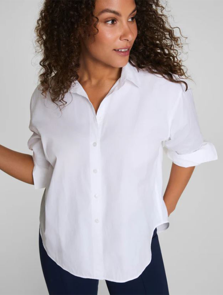 SPANX Poplin Oversized Button Up-Shirt