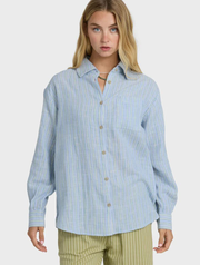 Billabong Wanderer Printed Long Sleeve Woven Top