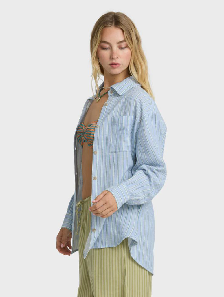 Billabong Wanderer Printed Long Sleeve Woven Top