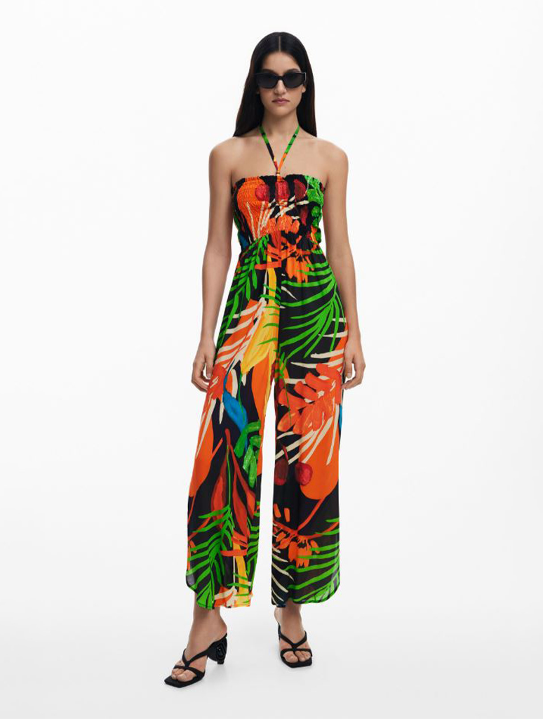 Desigual Tropical Halter Jumpsuit