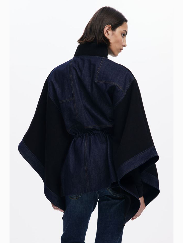 Desigual Combined Denim Poncho