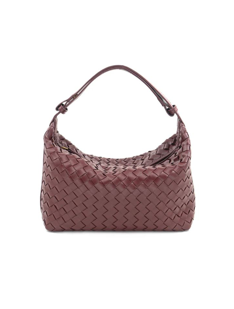 Woven Adjustable Clutch Burgundy color