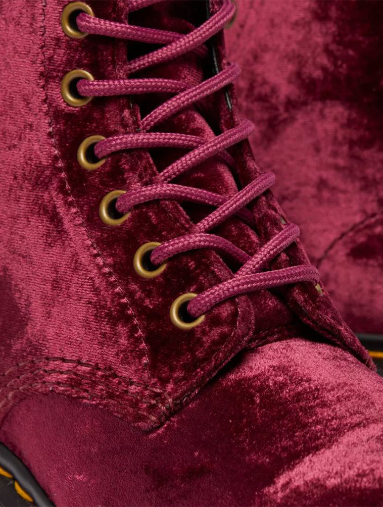 Red velvet doc marten boots sales