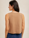 Embroidered Lightweight Sweater Vest