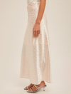 Satin Jacquard Midi Skirt