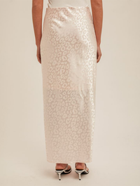 Satin Jacquard Midi Skirt
