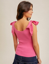 Shoulder Tie Sleeveless Sweater