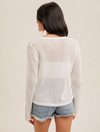 Front Tie Crochet Sweater Knit Cardigan