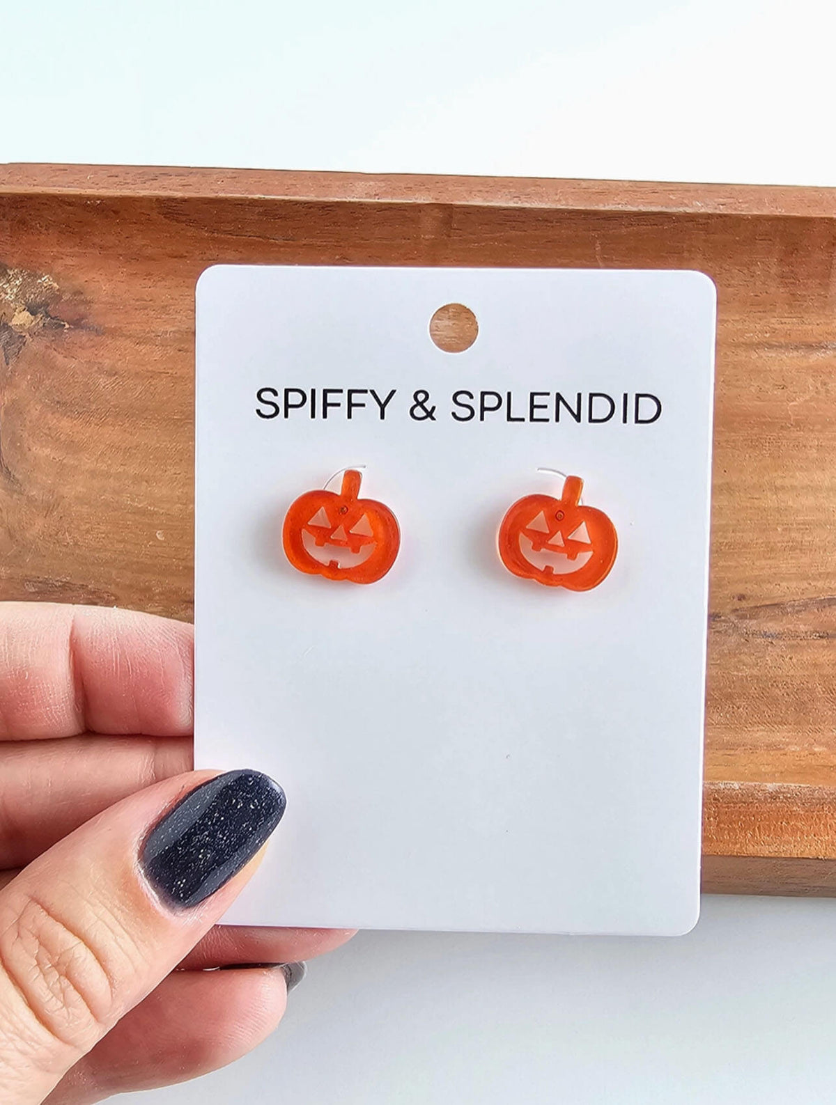 Jack O' Lantern Pumpkin Studs