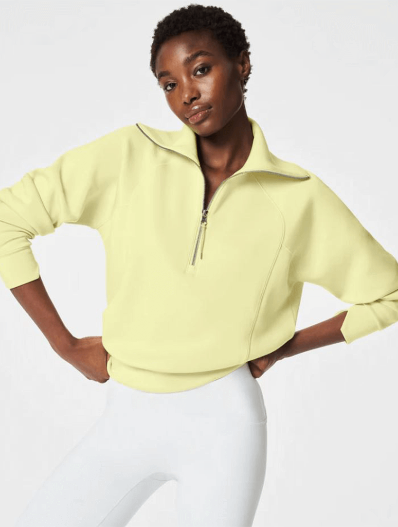 Spanx AirEssentials Half Zip Sweatshirt in Lemon Lime – JAYNE Boutique