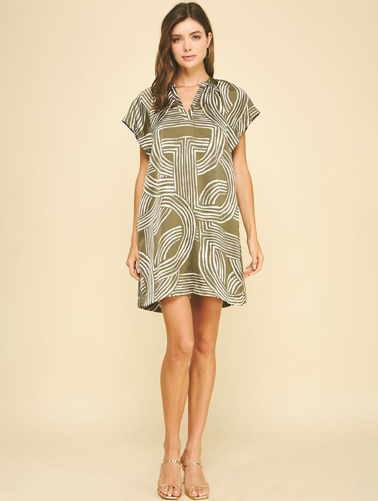 Printed Tunic Mini Dress