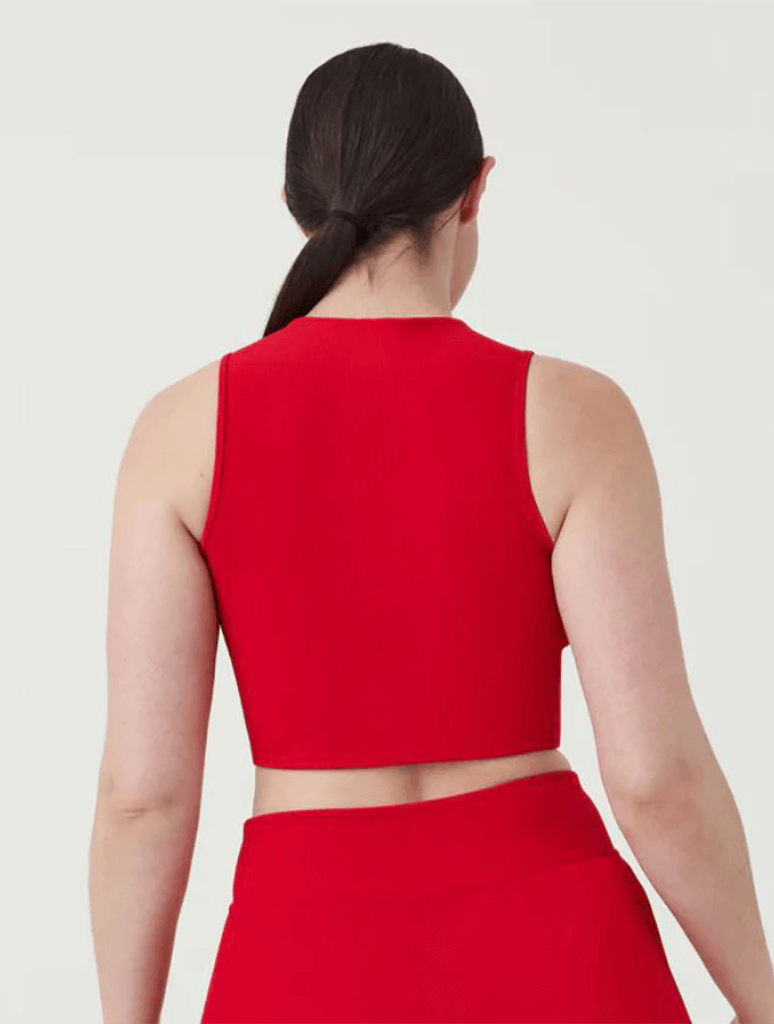 Spanx Contour Ribbed Mock Neck Crop Top in Spanx Red – JAYNE Boutique