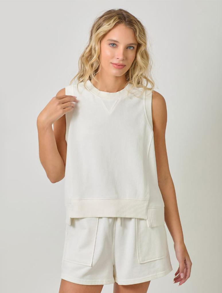 Sleeveless Terry Top