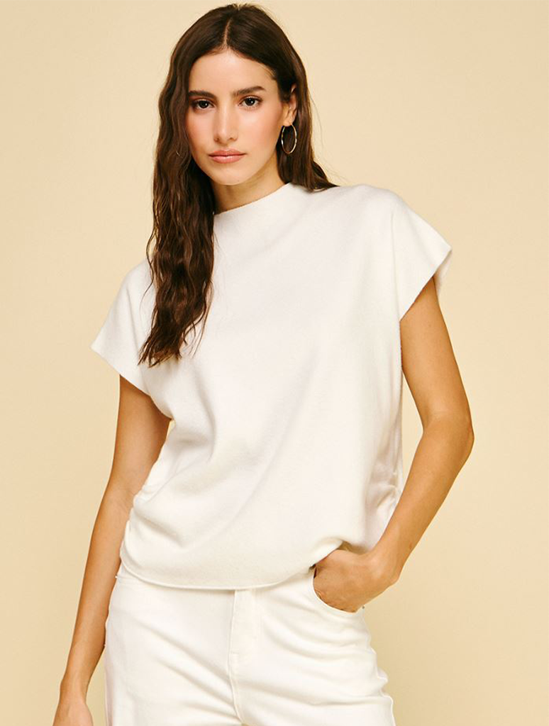 Sweater Vest with Shirring Detail