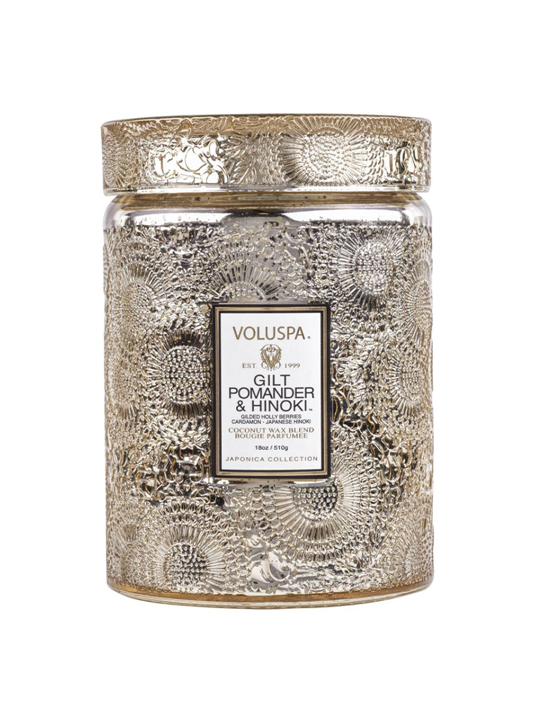 Voluspa Gilt Pomander & Hinoki Jar Candle