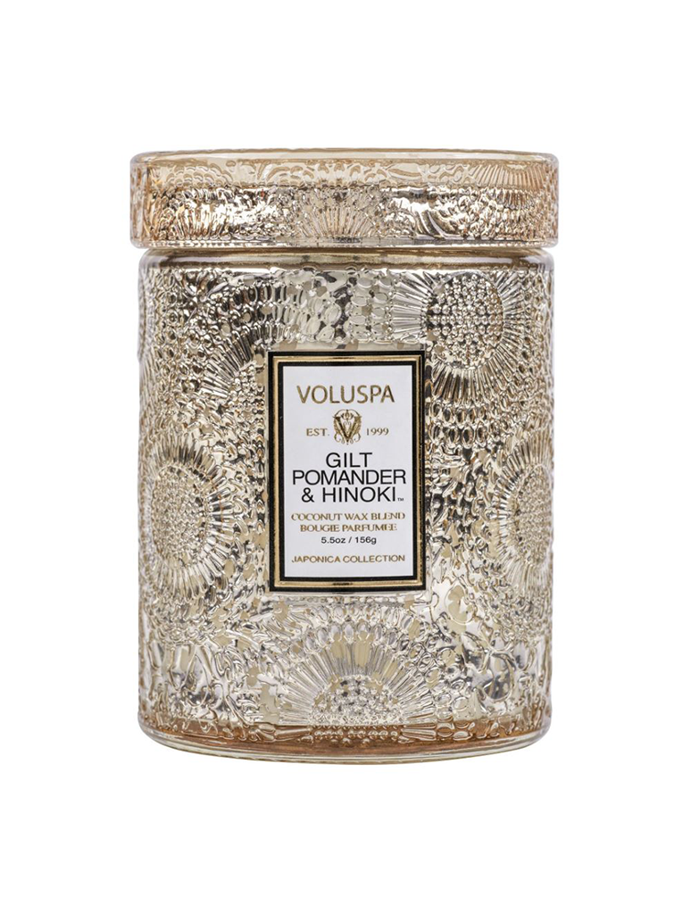 Voluspa Gilt Pomander & Hinoki Jar Candle