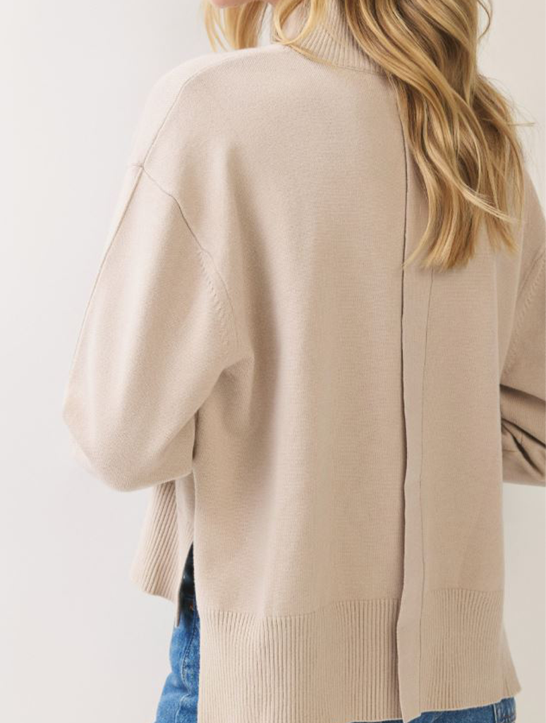 Turtle Neck Hi-Lo Sweater