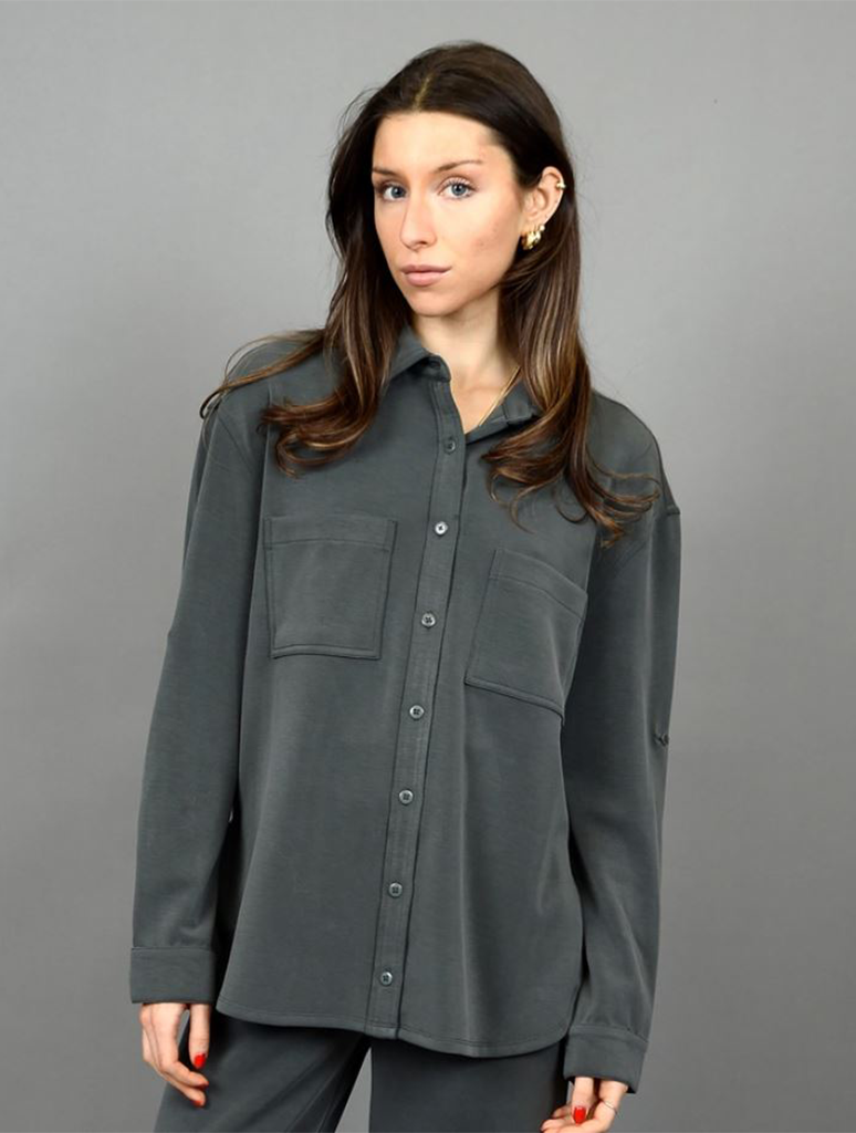 Alaia Super Soft Modal Button Up Shirt