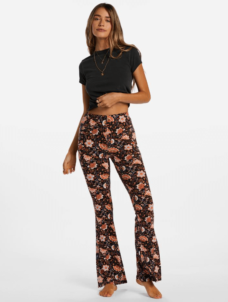 Forever 21 Women's Golden Brown Ponte-Knit Flare Pants XS New