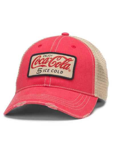 American Needle Coke Orville Hat in Stone/Red